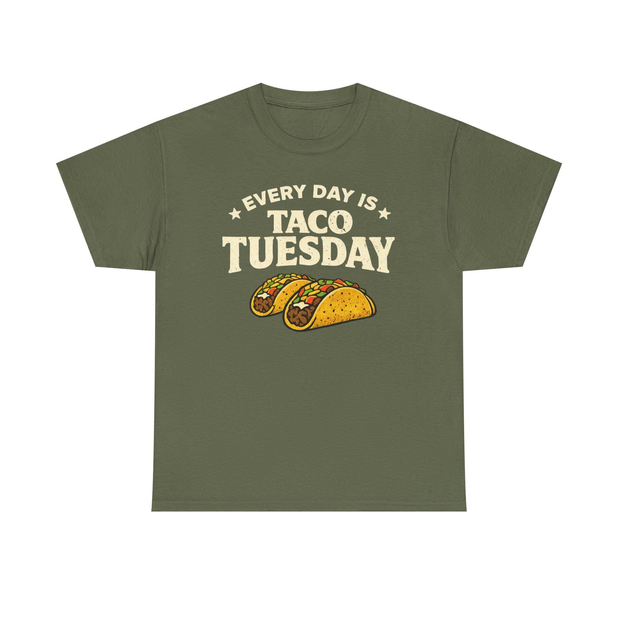 Taco Tuesday Shirt | Taco Illustration, Funny Text, Casual Food Tee