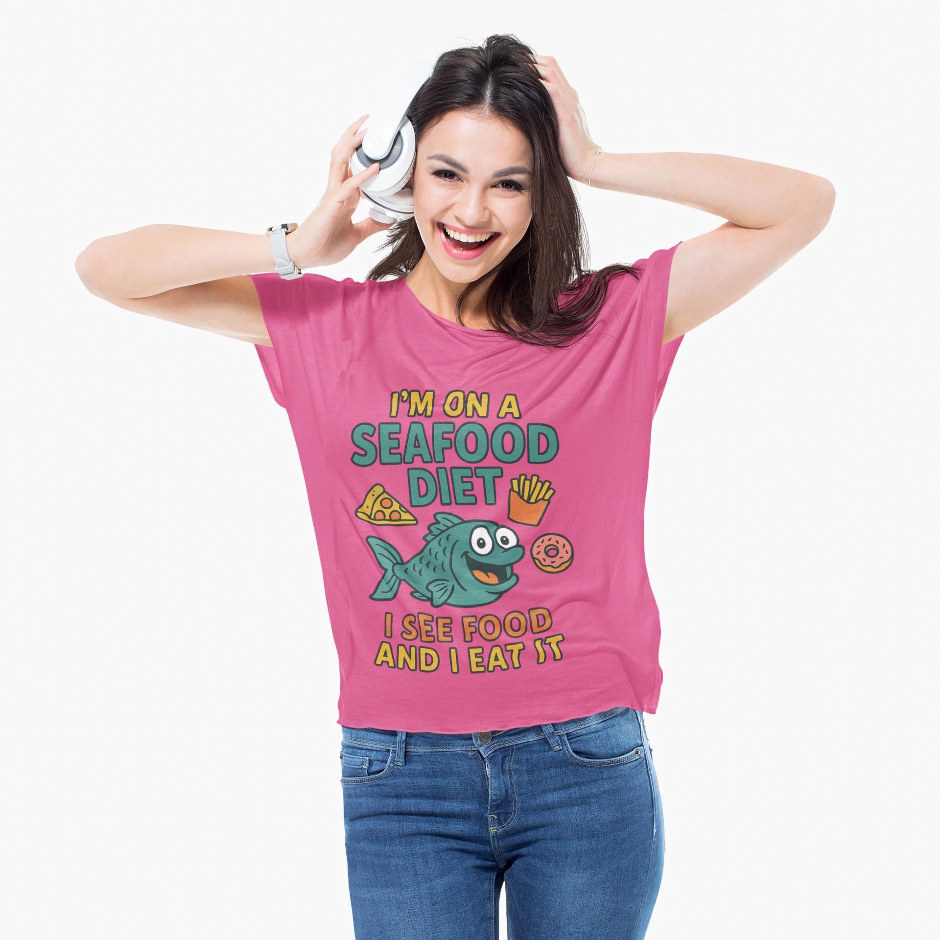 Seafood Diet Shirt | Funny I See Food Eat It Graphic Tee
