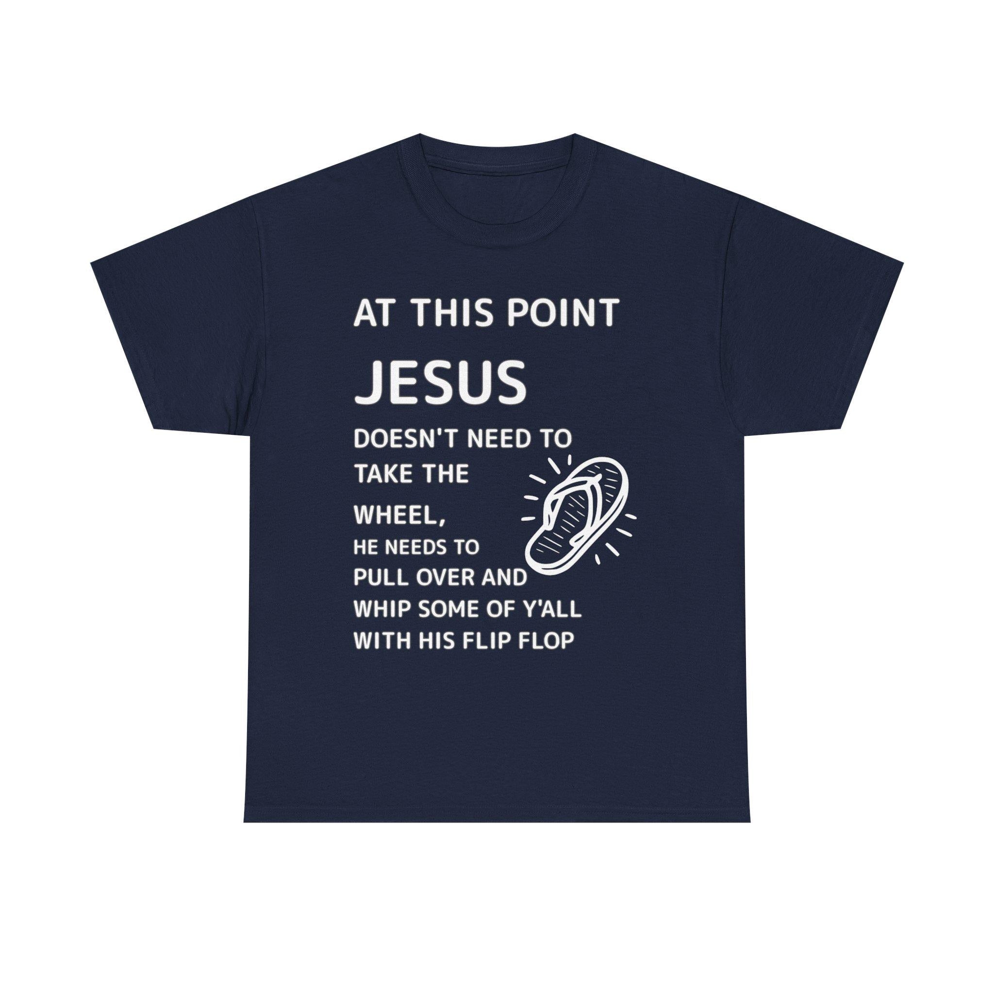 Jesus flip flop graphic Tee | Christian faith funny shirt