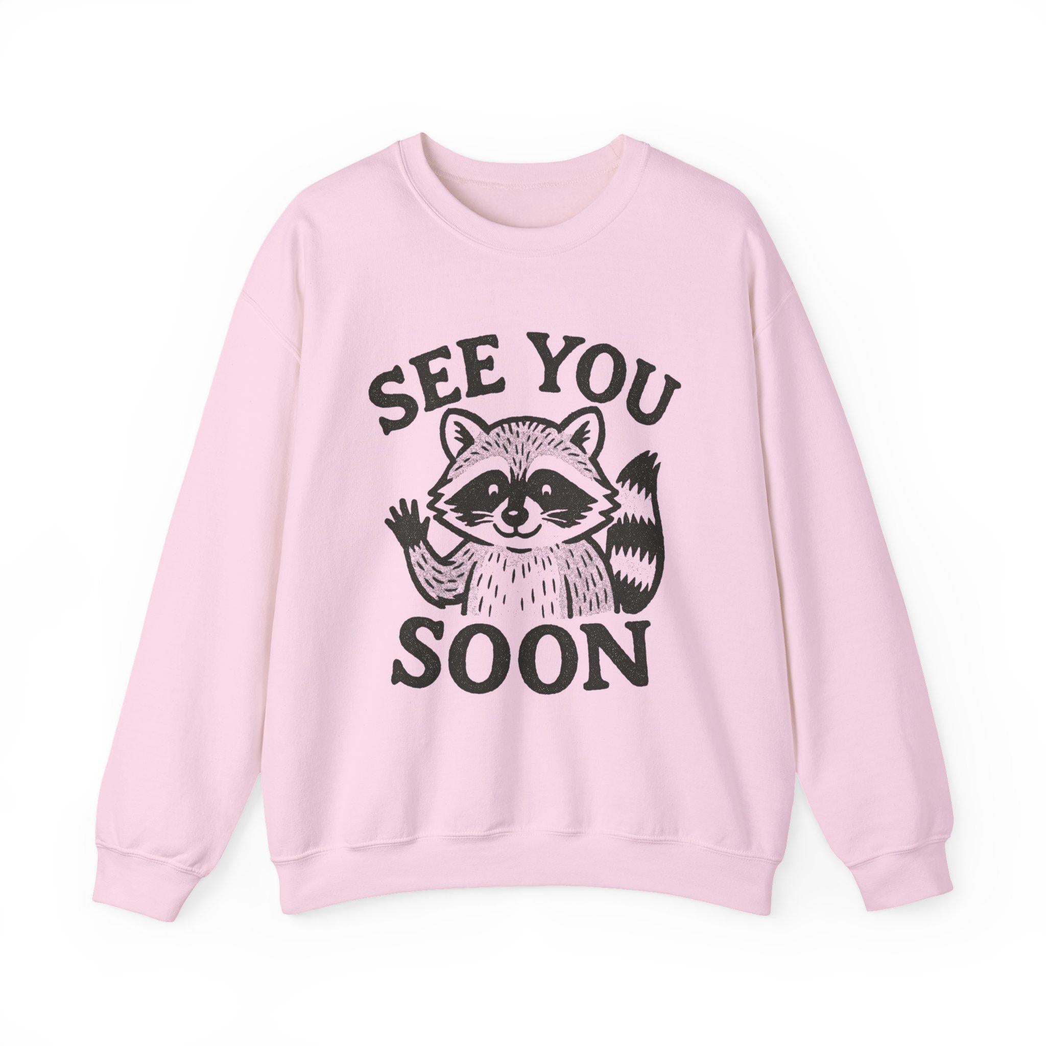 Raccoon Illustration Sweatshirt | Vintage Crewneck Comfort