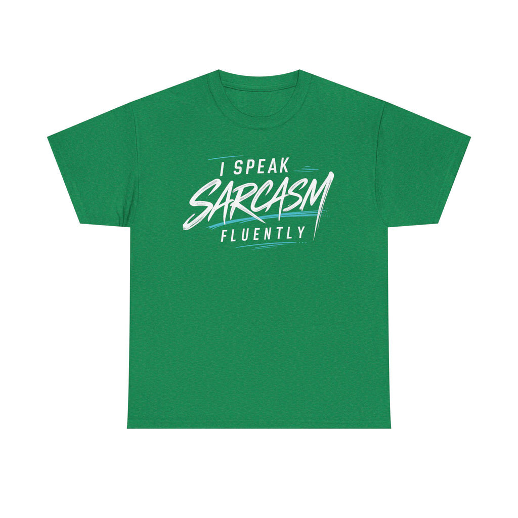 I Speak Fluent Sarcasm Tee | Sarcastic Quote T-Shirt, Retro Script Design