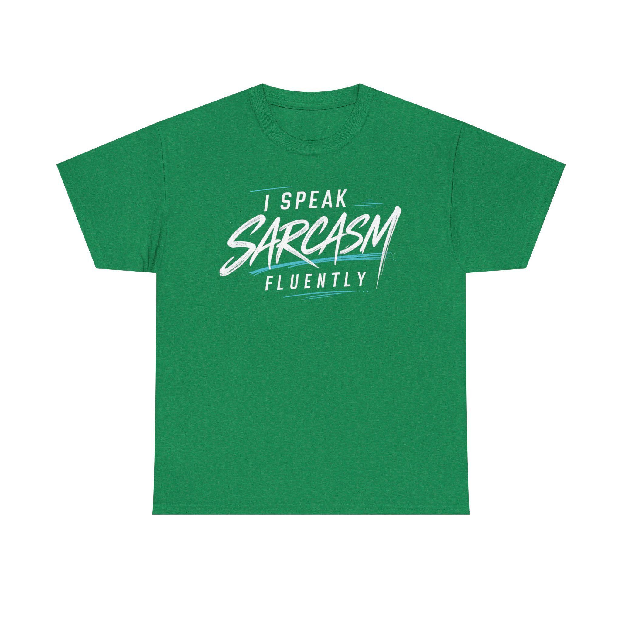 I Speak Fluent Sarcasm Tee | Sarcastic Quote T-Shirt, Retro Script Design