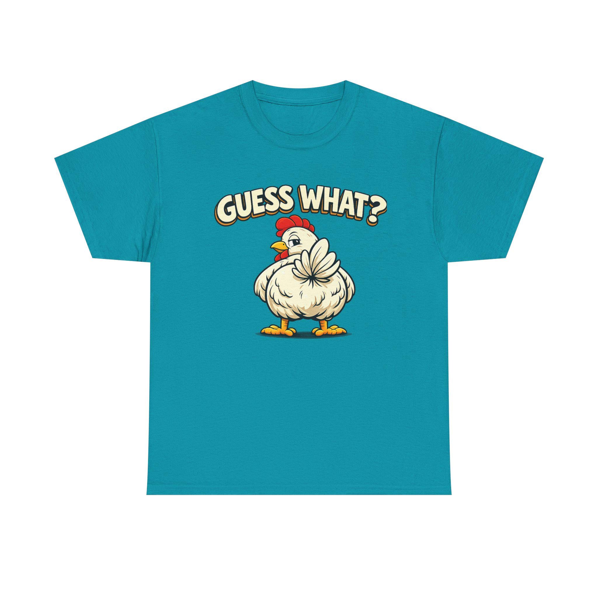 Guess What Chicken Shirt | Funny Hen Illustration, Farm Animal Gildan Tee