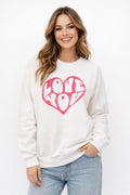 Love You Heart Valentines Day Sweatshirt | Valentine Heart Crewneck
