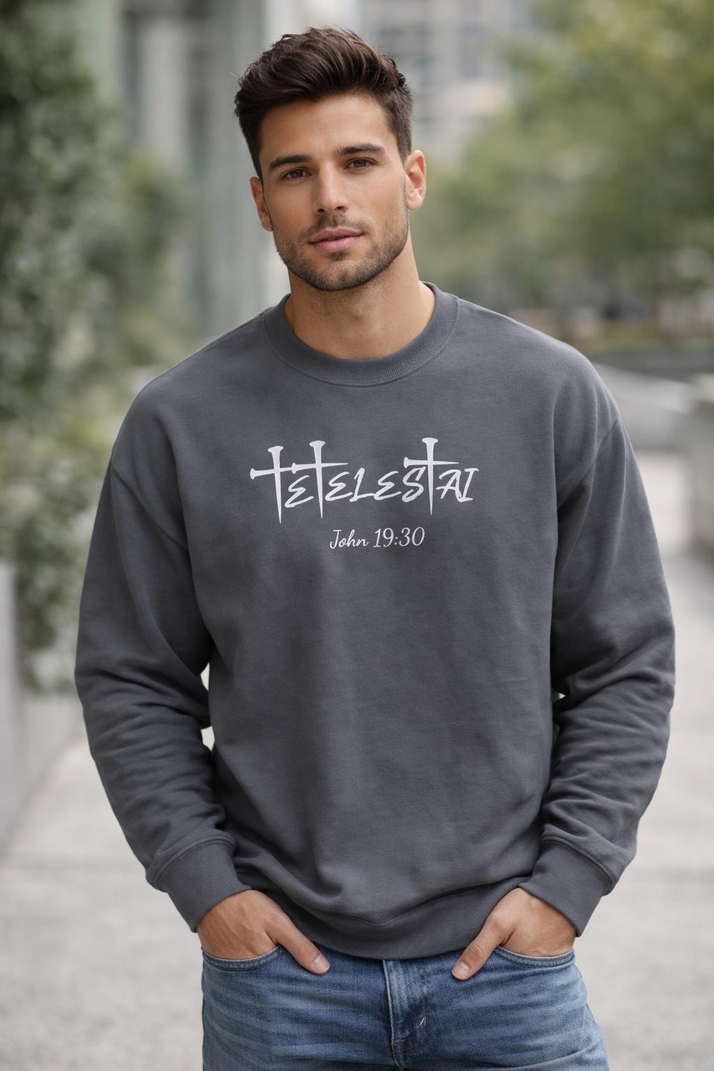 Tetelestai Embroidered Sweatshirt | Christian Apparel John 19:30