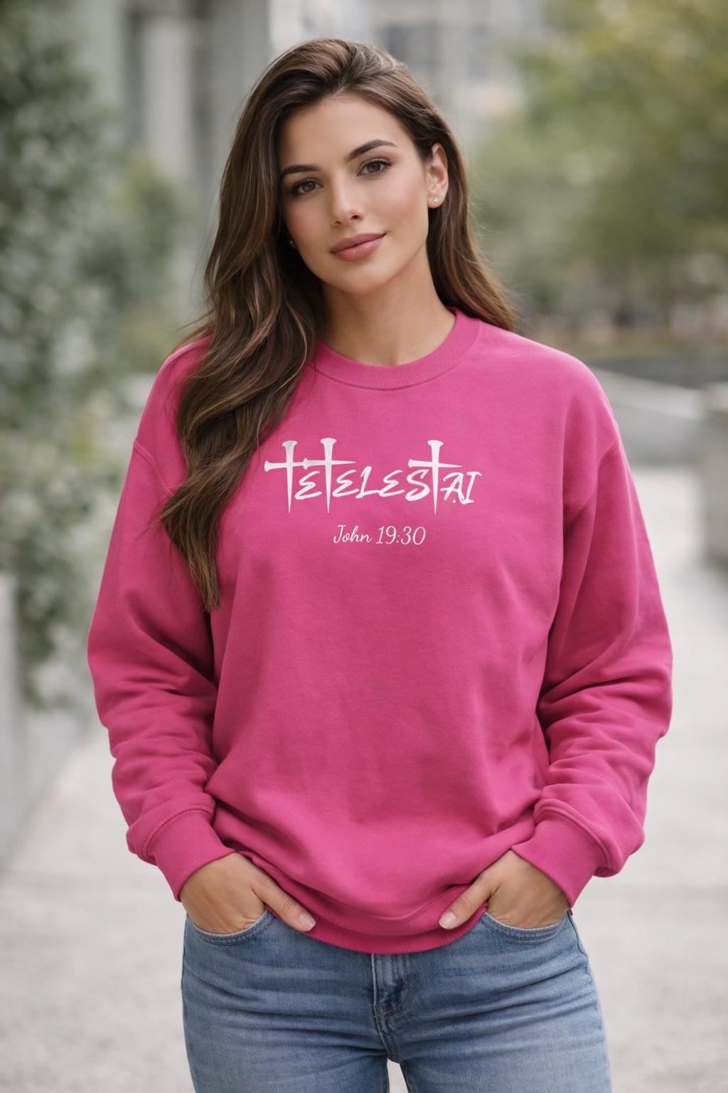 Tetelestai Embroidered Sweatshirt | Christian Apparel John 19:30