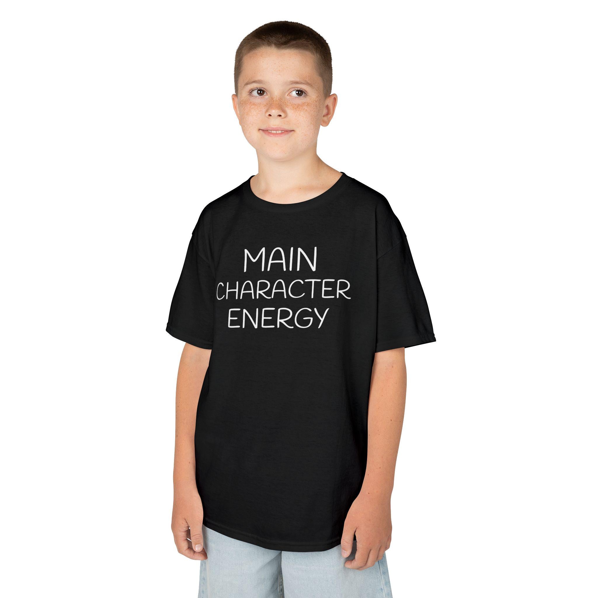 Main Character Energy Kids Tee | Funny Kids Shirt, Slogan Top