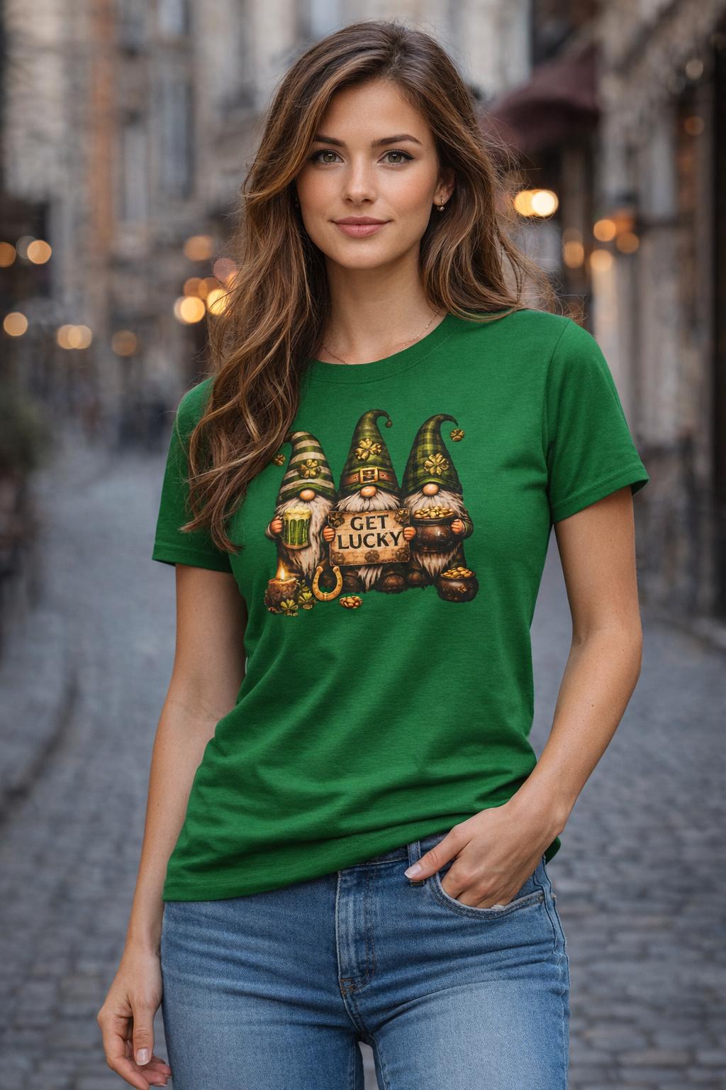 St. Patrick's Day Lucky Gnomes T-Shirt | Irish Shamrock Tee