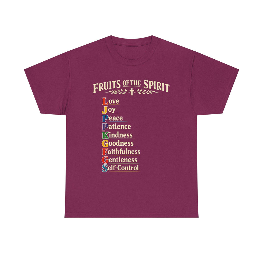 Fruits of the Spirit T-Shirt | Christian Scripture Typography Tee